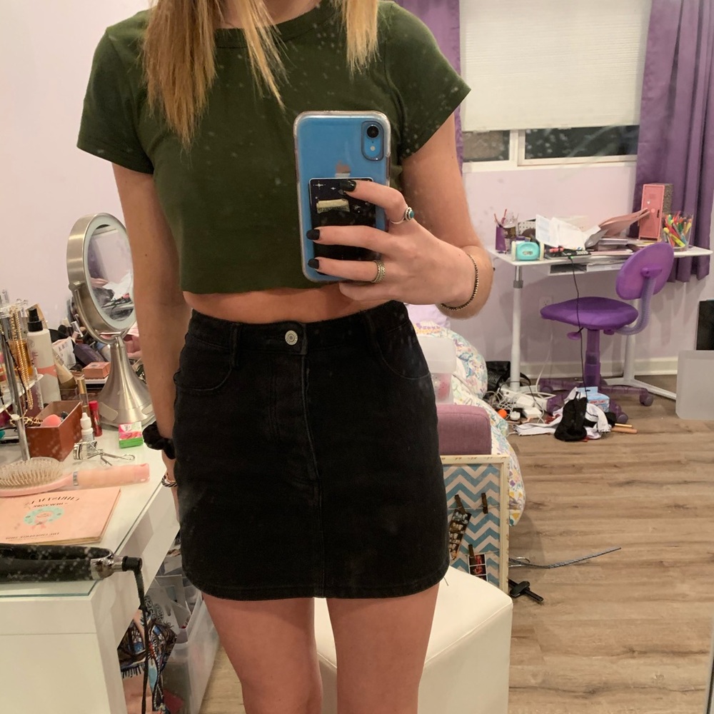 Black Jean Brandy Melville Skirt - Picture 6 of 7